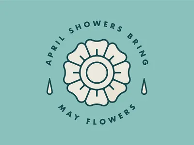 Spring Badge april badge design flower freelance illustration may rain spring weekly warm up
