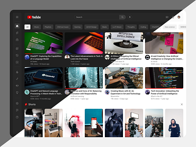 Youtube Homepage Design Concept clean design homepage redesign ui ui design web web design youtube