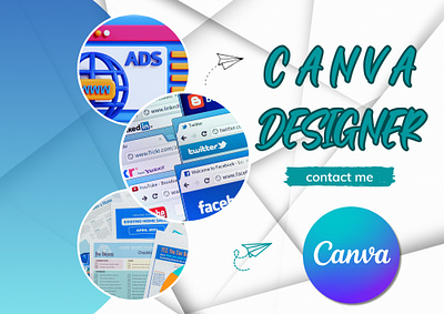 I will design anything using canva with unlimited revision ad banner branding business card design canva card cover facebook flyer graphic design illustration instagram linkedin logo pinterest post thumbnail twitter vector