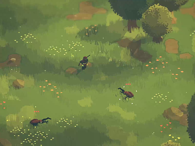 Fighting in the Meadow action adventure beetle combat fighting forest game indie indie game indie game development meadow sword top down unity unity 3d video game woodland
