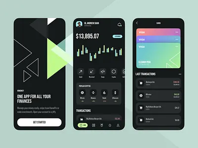 One app for all your finances app daily finances fintech flat flatdesign invest mobile mobileapp money stats stocks ui uiux userinterface ux