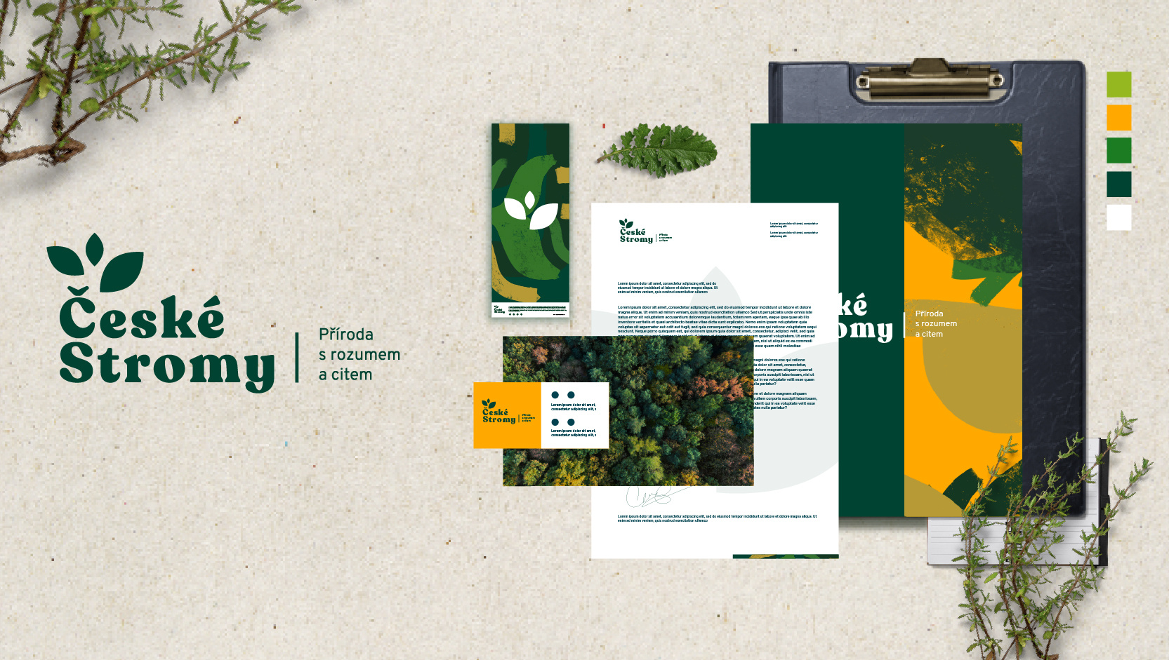 České Stromy branding design graphic design illustration logo typography vector visual identity