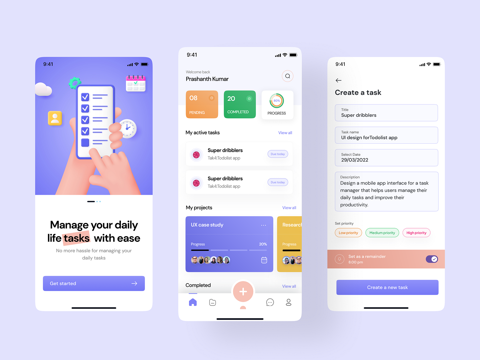 Task Manager App by Prashant kumar on Dribbble