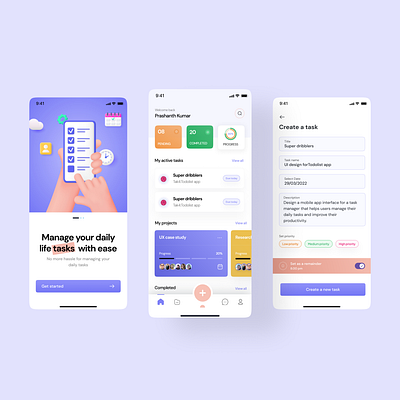 Task Manager App ui ui ux uidesign uiux userexperience ux uxui