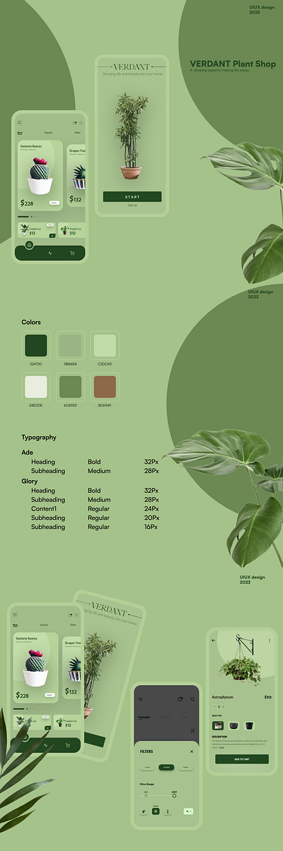 Verdant Plant App design ui ux