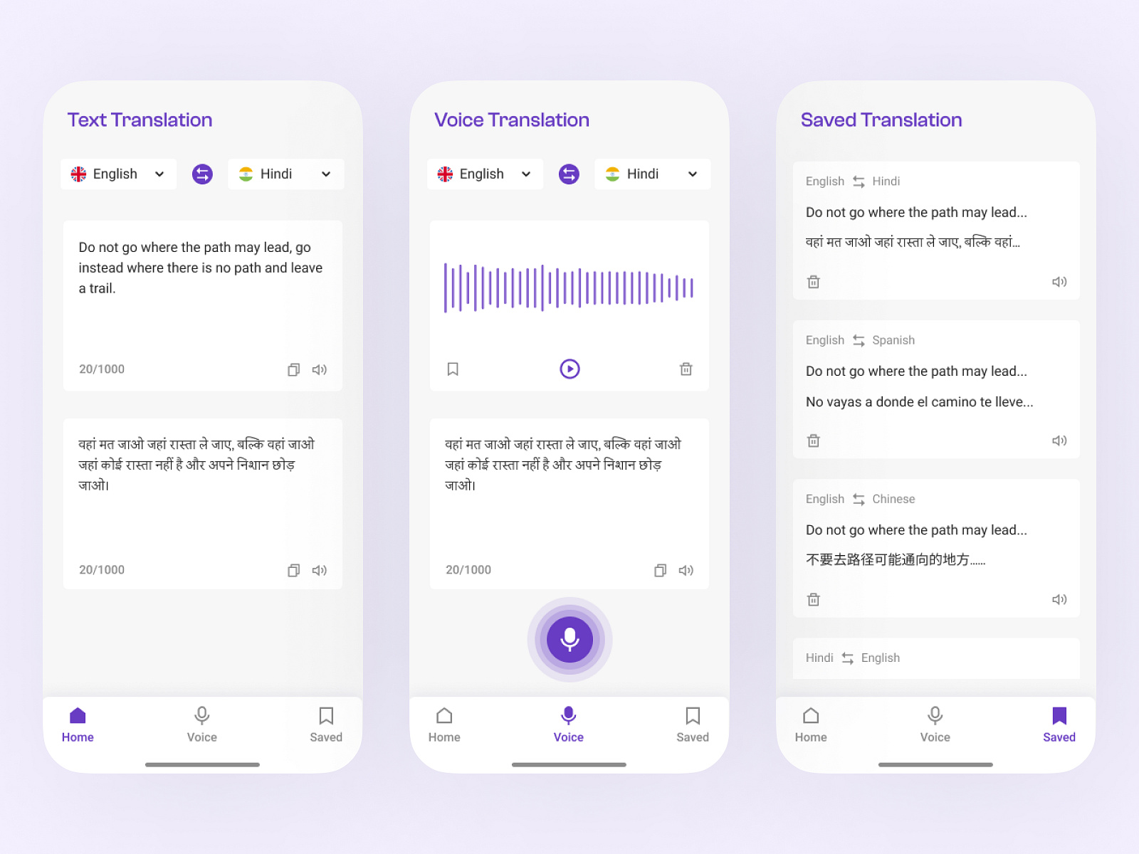 Translation MobileApp by Utkarsh Jaiswal on Dribbble