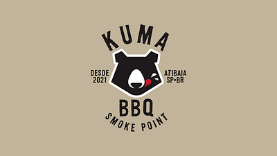 Kuma BBQ - Smoke Point branding graphic design icon illustration logo typography vector