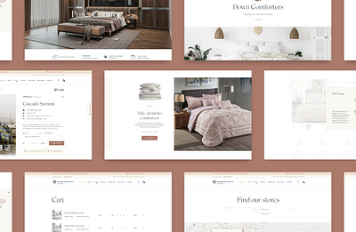 Downright Case Study bedding down feathers luxury modern sleep ui ux web design website