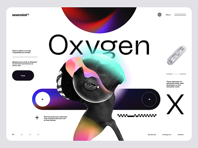 Oxygen Website black creative design gradient graphic illustration interface modern oxygen ui user interface ux web web design web designer website white