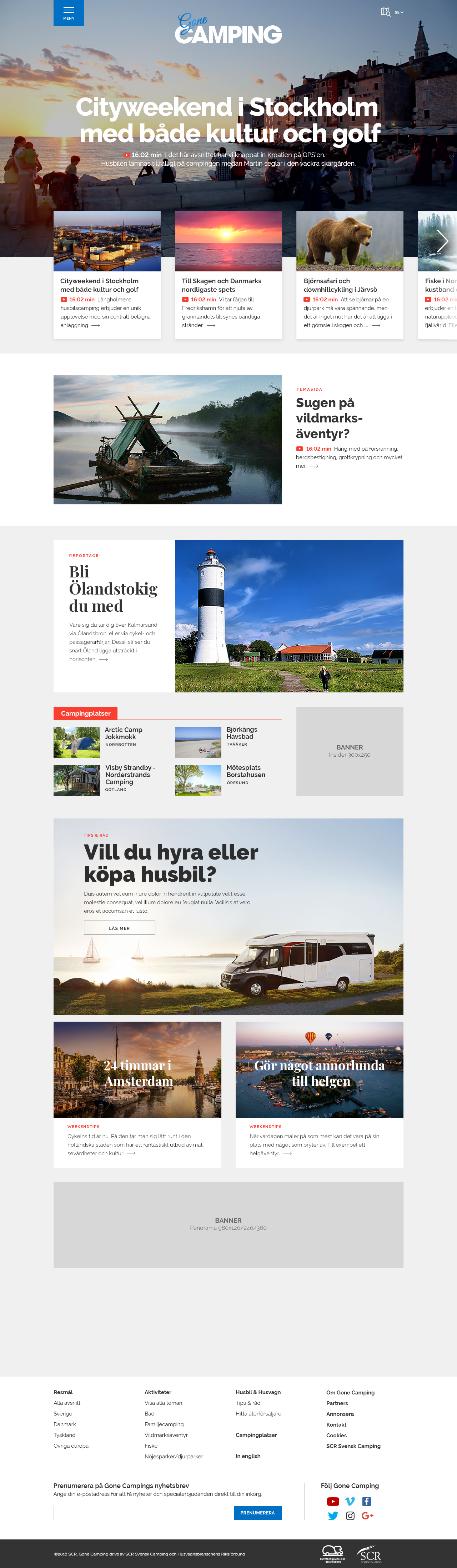 Gone Camping – Web 2017 design typography ui ux