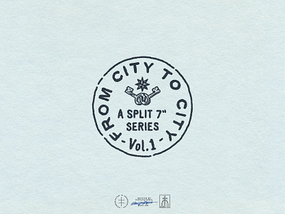 From City To City badge brand identity branding city collection emblem germany indie key label logo logo design minimal music record sans serif simple stamp vintage vinyl