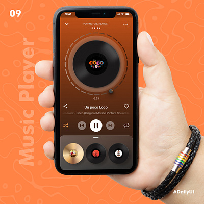 Music Player UI 100dayuichallenge branding cd dailyui day9 figma graphic design music musicplayer pause play podcast radio spotify ui userinterface