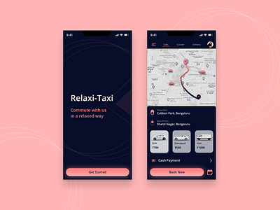 Ride Hailing App app design ui