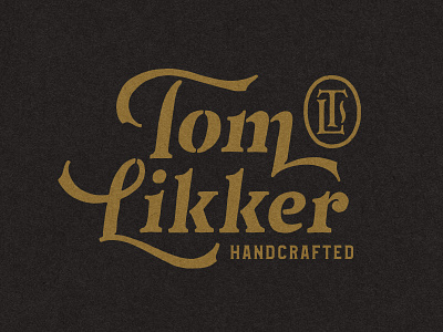 Tom Likker beverage branding brewery distillery gin graphic design handcrafted lettering liker logo logo design monogram moonshine rum stamp stencil vintage whiskey