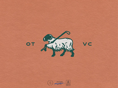 Old Tom Venture Club animal apparel brand design brand identity branding branding design clothing club fashion golf logo logo design logo designer logodesign minimal playful sheep simple vintage visual identity