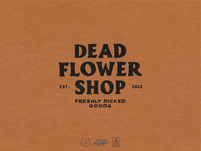 Dead Flower Shop brand design brand identity branding company font illustrator lettering logo logo design logotype minimal orange retro simple type typeface typography vector vintage wordmark