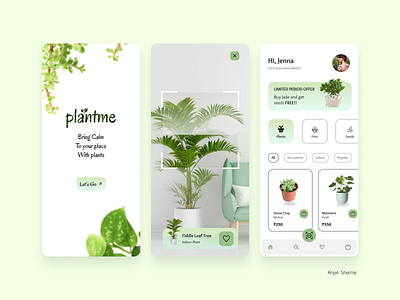 Plant Shop App app design typography ui ux