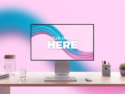 PRO DISPLAY XDR - DESK - MOCKUP apple clean display gumroad mockup modern