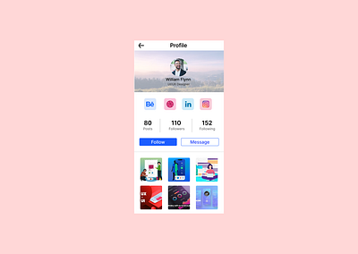 User Profile app branding design illustration typography ui ux