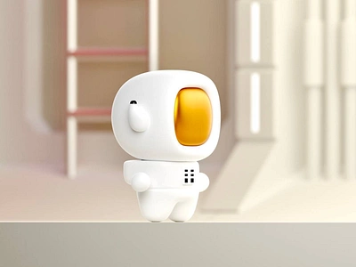 Little Cosmonaut 3d app blender character cosmonaut design game game development hero illustration space unity