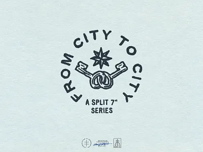 From City To City badge brand identity city classic company emblem illustrator key label logo logo design logodesign minimal music record label simple star typography vintage vinyl record