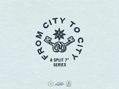 From City To City badge brand identity city classic company emblem illustrator key label logo logo design logodesign minimal music record label simple star typography vintage vinyl record