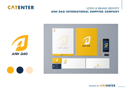 Brand Indentity ANH DAO branding freight forwarder graphic design international shipping logistics logo