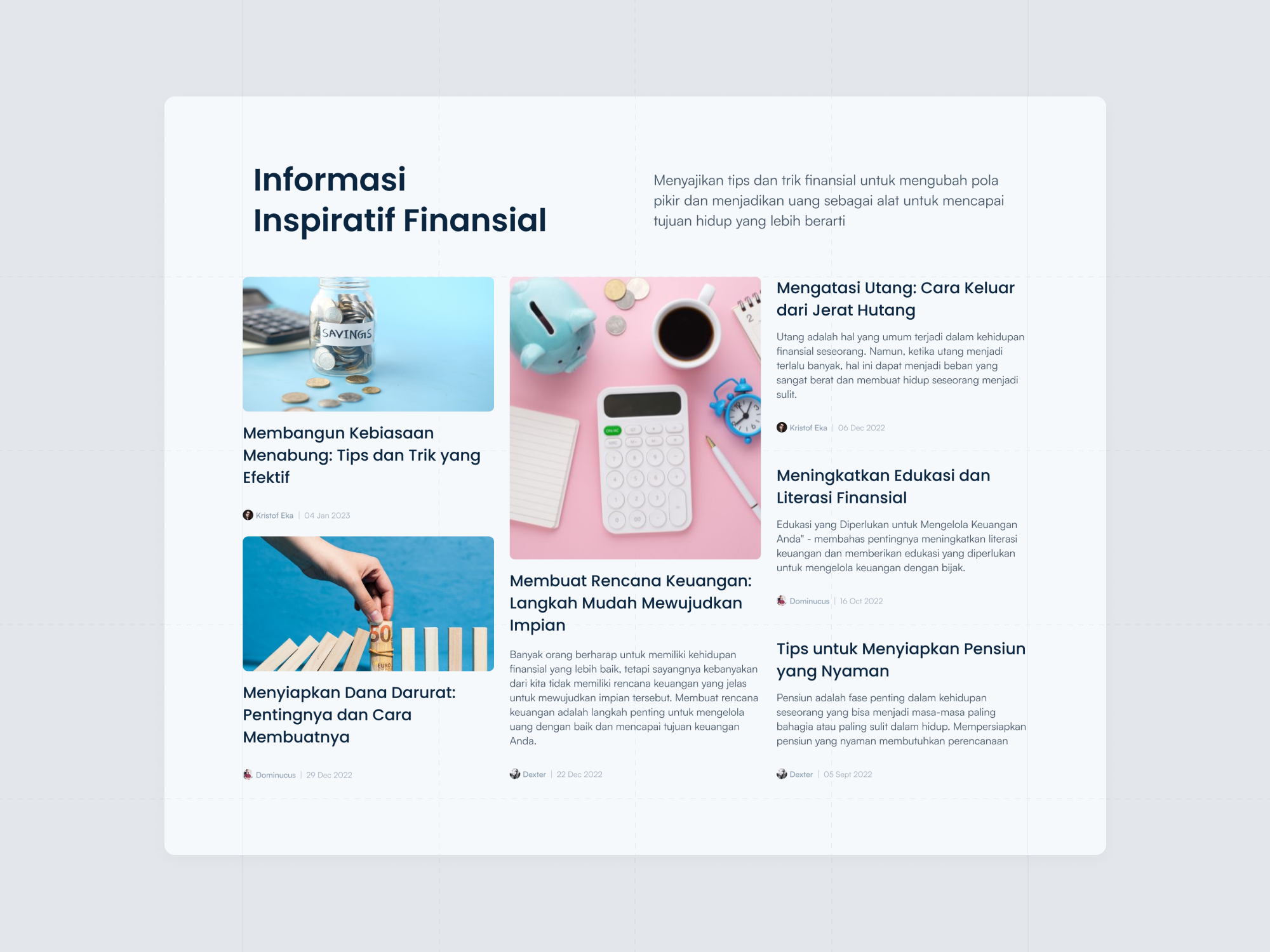 Minimalist - Article Section article blog chatgpt grid minimalist news newslatter post section web design