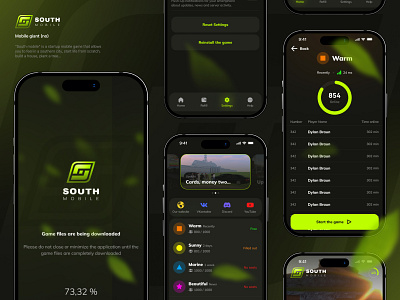 South Mobile — Game Launcher app design game interface gta 5 logo ui