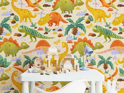 Dino Age illustration pattern