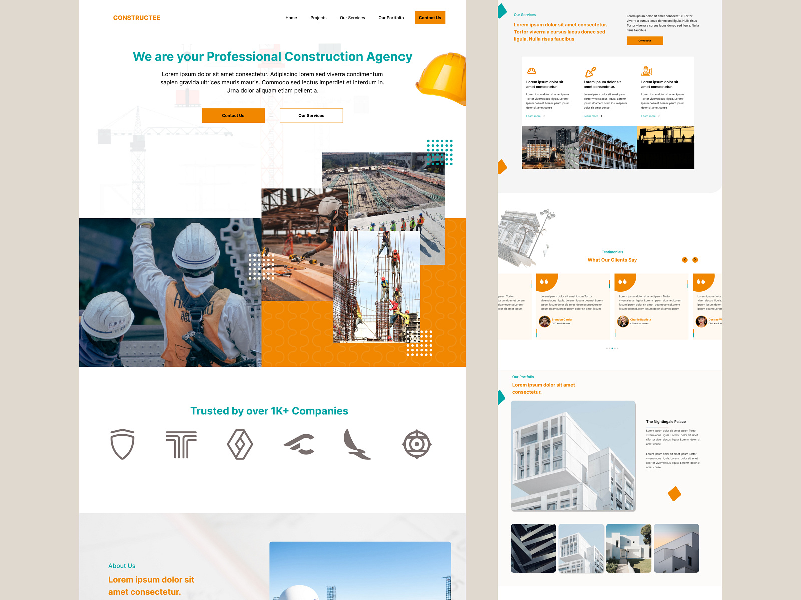 Construction Landing Page By Christianah Oke On Dribbble