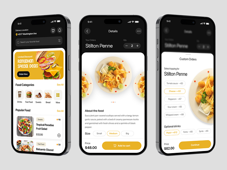 Food Delivery App by Irvan Moses for Hatypo Studio on Dribbble