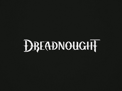 Dreadnought logo branding cool distressed game gaming handletter letter lettering logo title titlescreen typographic typography