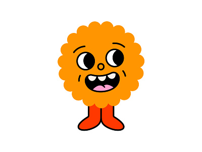 Puff art branding cartoon character design eyes face feet graphic design icon illustration logo mouth nose orange print smile sticker stickers vector
