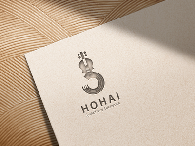 Hohai Symphony Orchestra logo 2d art branding cello design flat graphic design illustrator logo music musiclogo orchestra piano symphony vector