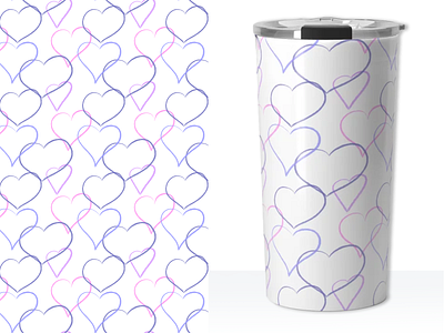 Heart Pattern clothing cute design graphic design heart illustration love pattern pink procreate purple valentines