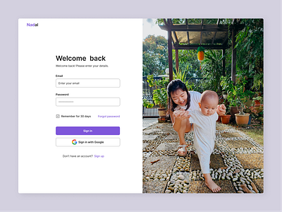 Nadal - Login Page design login ui website