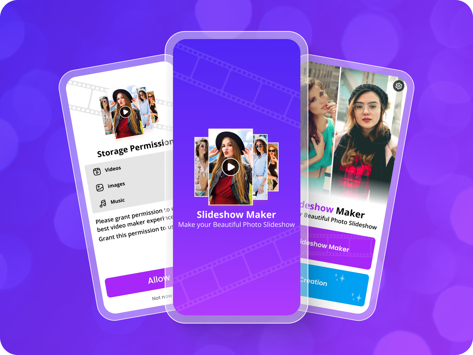 Slideshow Maker App UI by Jayesh Prajapati on Dribbble