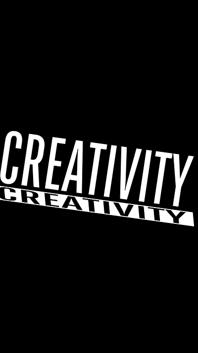 Creativity Is Not A Talent But An Attitude 3d branding graphic design motion graphics