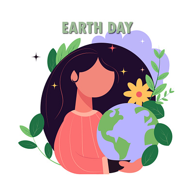 Earth Day (Vector/Flat Illustration) art design earth earth day environment flat illustration graphic design green peace vector vector illustration world