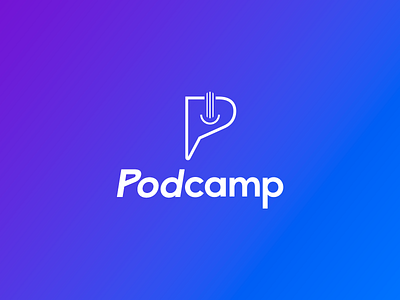 Podcamp / content creation branding design graphic design illustrator logo minimal vector