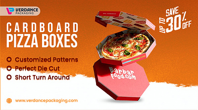 Cardboard Pizza Boxes Offered by Verdance Packaging custom boxes custom packaging pizza boxes pizza packaging