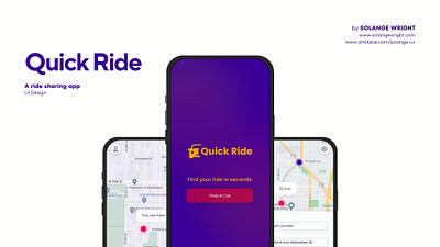 Quick Ride – Ride Sharing App UI Design app figma ui ux