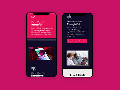 We Goin' Mobile agency ai fuschia magenta mobile red redesign refresh responsive startup ux uxd warm web design