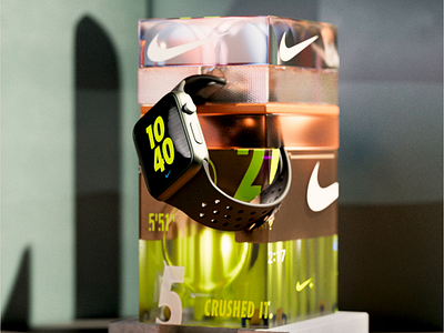 Nike watch packaging and display. 3d animation branding c4d cinema 4d design gif motion graphics nike packaging redshift ui