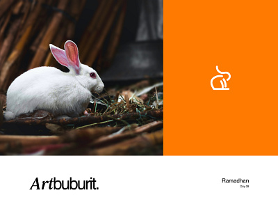 ARTbuburit Logo Day 0.8 animal branding concept cute graphic design ikon illustration logo logomark minimalis minimalism motion graphics orange pet petshop rabbit shop vector