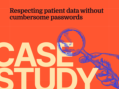 Respecting patient data without cumbersome passwords aging population app case study design elderly health healthtech paswordless product senior te telemedicine ui user experience user research ux