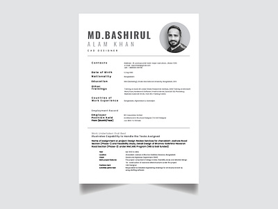 cv or resume design cv design graphic design minimal resume