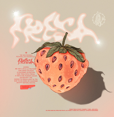 Strawberry album art branding design digitalpainting illustration logo wacom