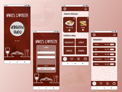 Canteen Management App design ui
